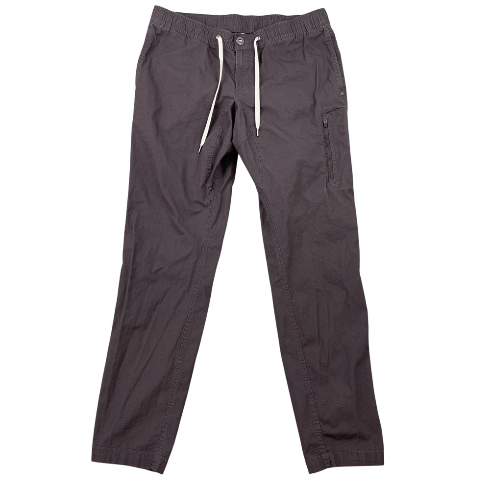 Vuori Ripstop Climber Pant Men's Large Gray Drawstring Stretch (Inseam 30) V412